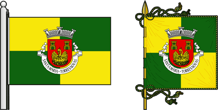 Bandeira e estandarte da antiga freguesia de Torres Novas (Santa Maria) - Torres Novas (Santa Maria) former civil parish, flag and banner Bandeira e estandarte da antiga freguesia de Torres Novas (Santa Maria) - Torres Novas (Santa Maria) former civil parish, flag and banner