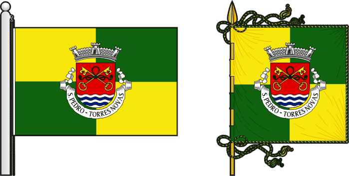 Bandeira e estandarte da antiga freguesia de Torres Novas (São Pedro) - Torres Novas (São Pedro) former civil parish, flag and banner Bandeira e estandarte da antiga freguesia de Torres Novas (São Pedro) - Torres Novas (São Pedro) former civil parish, flag and banner