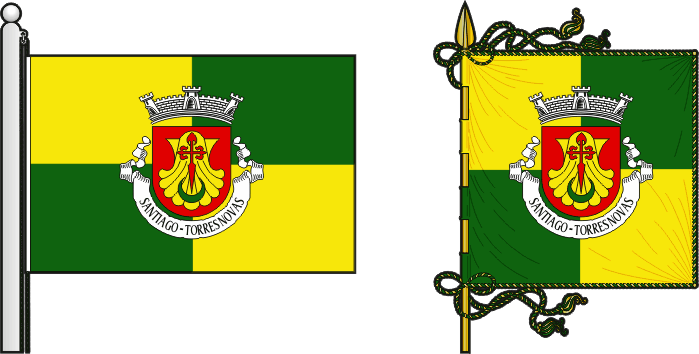 Bandeira e estandarte da antiga freguesia de Torres Novas (Santiago) - Torres Novas (Santiago) former civil parish, flag and banner Bandeira e estandarte da antiga freguesia de Torres Novas (Santiago) - Torres Novas (Santiago) former civil parish, flag and banner