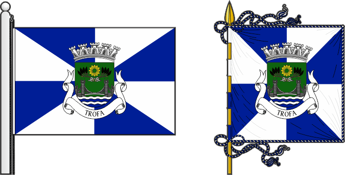 Bandeira e estandarte do Município da Trofa - Trofa municipal flag and banner