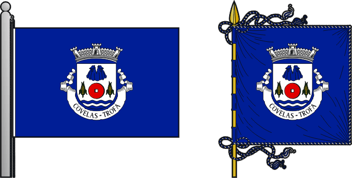 Bandeira e estandarte da freguesia de Covelas - Covelas civil parish, flag and banner Bandeira e estandarte da freguesia de Covelas - Covelas civil parish, flag and banner