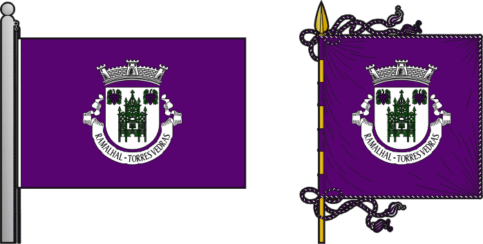 Bandeira e estandarte da freguesia de Ramalhal - Ramalhal civil parish, flag and banner