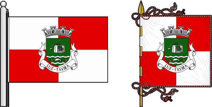 Bandeira e estandarte da antiga freguesia de Luz - Luz former civil parish, flag and banner Bandeira e estandarte da antiga freguesia de Luz - Luz former civil parish, flag and banner