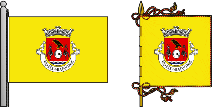 Bandeira e estandarte da antiga freguesia de Tougues - Tougues former civil parish, flag and banner