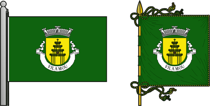 Bandeira e estandarte da antiga freguesia de Vila Mou - Vila Mou former civil parish, flag and banner Bandeira e estandarte da antiga freguesia de Vila Mou - Vila Mou former civil parish, flag and banner