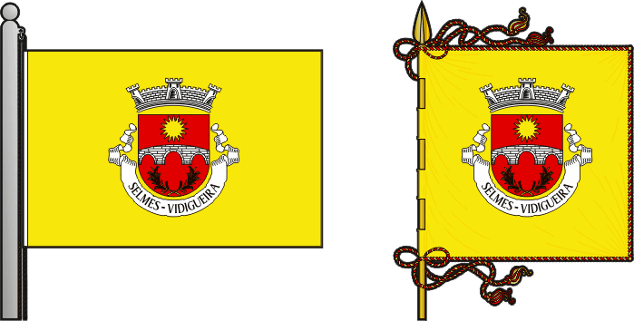 Bandeira e estandarte da freguesia de Selmes - Selmes civil parish, flag and banner Bandeira e estandarte da freguesia de Selmes - Selmes civil parish, flag and banner