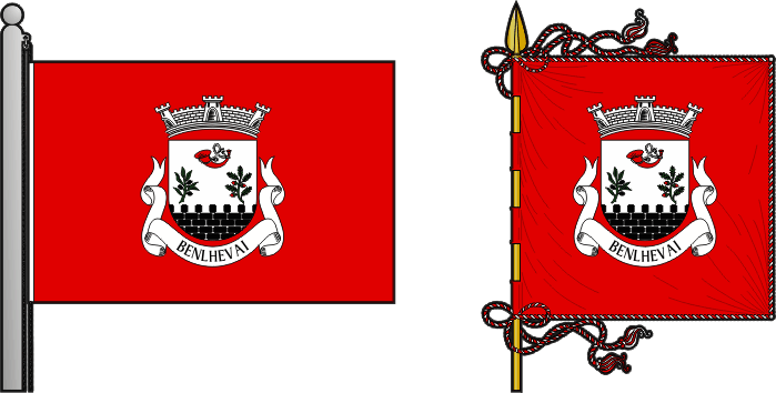 Bandeira e estandarte da freguesia de Benlhevai - Benlhevai civil parish, flag and banner Bandeira e estandarte da freguesia de Benlhevai - Benlhevai civil parish, flag and banner