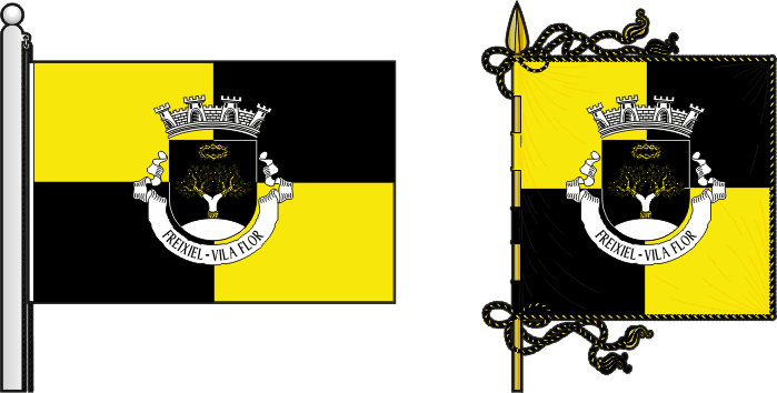 Bandeira e estandarte da freguesia de Freixiel - Freixiel civil parish, flag and banner Bandeira e estandarte da freguesia de Freixiel - Freixiel civil parish, flag and banner