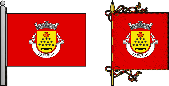 Bandeira e estandarte da antiga freguesia de Espargo - Espargo former civil parish, flag and banner