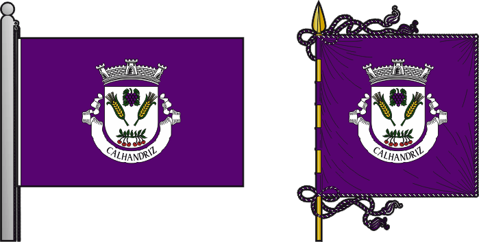 Bandeira e estandarte da antiga freguesia de Calhandriz - Calhandriz former civil parish, flag and banner Bandeira e estandarte da antiga freguesia de Calhandriz - Calhandriz former civil parish, flag and banner