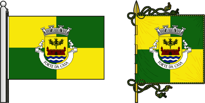 Bandeira e estandarte da antiga freguesia de Forte da Casa - Forte da Casa former civil parish, flag and banner Bandeira e estandarte da antiga freguesia de Forte da Casa - Forte da Casa former civil parish, flag and banner