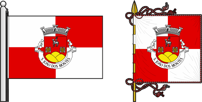 Bandeira e estandarte da antiga freguesia de São João dos Montes - São João dos Montes former civil parish, flag and banner