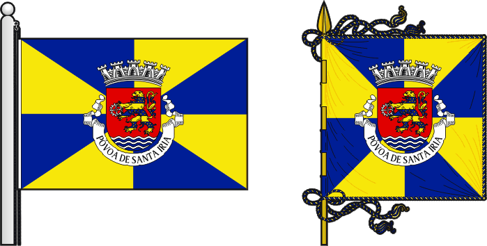 Bandeira e estandarte da antiga freguesia de Póvoa de Santa Iria - Póvoa de Santa Iria former civil parish, flag and banner