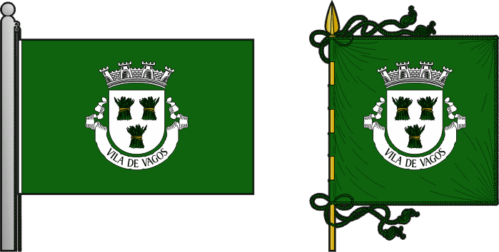 Bandeira e estandarte do Município de Vagos - Vagos municipal flag and banner Bandeira e estandarte do Município de Vagos - Vagos municipal flag and banner