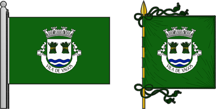 Bandeira e estandarte do Município de Vagos - Vagos municipal flag and banner Bandeira e estandarte do Município de Vagos - Vagos municipal flag and banner
