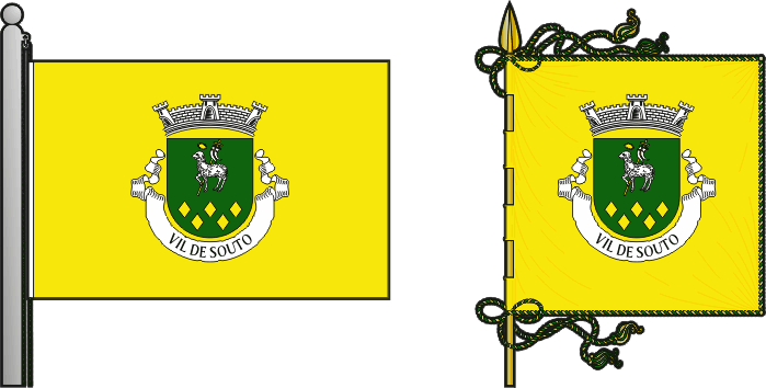 Bandeira e estandarte da antiga freguesia de Vil de Souto - Vil de Souto former civil parish, flag and banner Bandeira e estandarte da antiga freguesia de Vil de Souto - Vil de Souto former civil parish, flag and banner