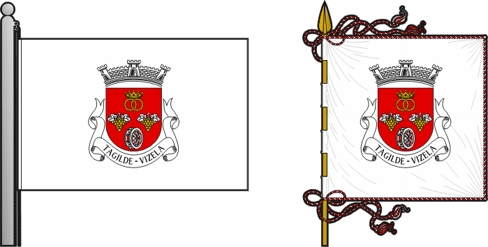 Bandeira e estandarte da antiga freguesia de Tagilde - Tagilde former civil parish, flag and banner Bandeira e estandarte da antiga freguesia de Tagilde - Tagilde former civil parish, flag and banner