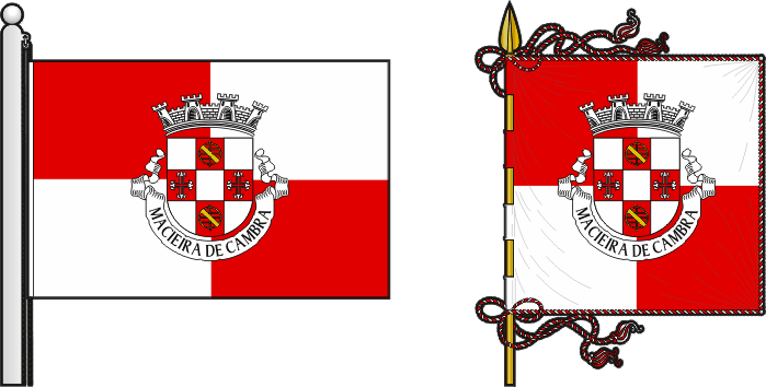 Bandeira e estandarte da freguesia de Macieira de Cambra - Macieira de Cambra civil parish, flag and banner Bandeira e estandarte da freguesia de Macieira de Cambra - Macieira de Cambra civil parish, flag and banner