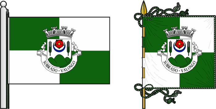 Bandeira e estandarte da antiga freguesia de Sobrado - Sobrado former civil parish, flag and banner Bandeira e estandarte da antiga freguesia de Sobrado - Sobrado former civil parish, flag and banner