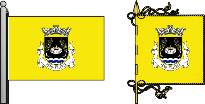 Bandeira e estandarte da antiga freguesia de Arão - Arão former civil parish, flag and banner Bandeira e estandarte da antiga freguesia de Arão - Arão former civil parish, flag and banner
