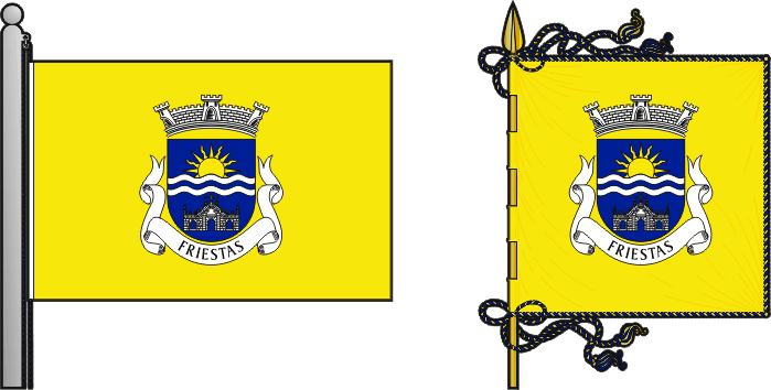 Bandeira e estandarte da freguesia de Friestas - Friestas civil parish, flag and banner