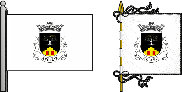 Bandeira e estandarte da freguesia de Argeriz - Argeriz civil parish, flag and banner Bandeira e estandarte da freguesia de Argeriz - Argeriz civil parish, flag and banner