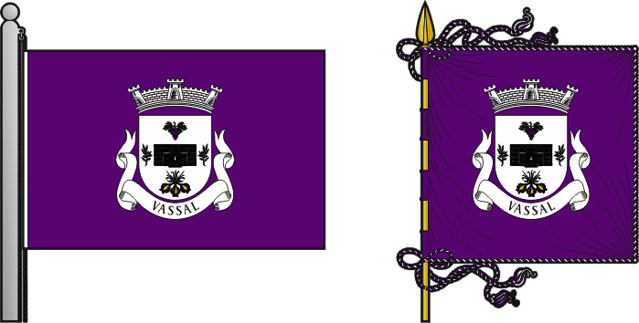 Bandeira e estandarte da freguesia de Vassal - Vassal civil parish, flag and banner Bandeira e estandarte da freguesia de Vassal - Vassal civil parish, flag and banner