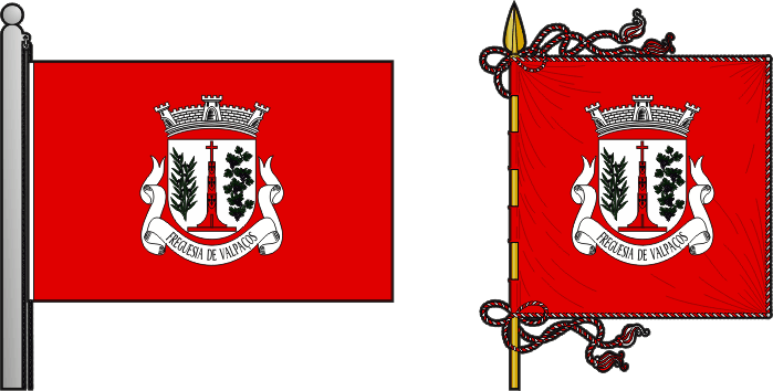 Bandeira e estandarte da antiga freguesia de Valpaços - Valpaços former civil parish, flag and banner