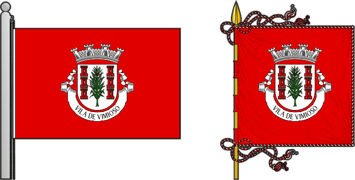 Bandeira e estandarte do município de Vimioso - Vimioso Municipality flag and banner