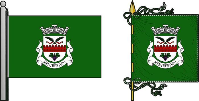 Bandeira e estandarte da freguesia de Mentrestido - Mentrestido civil parish, flag and banner