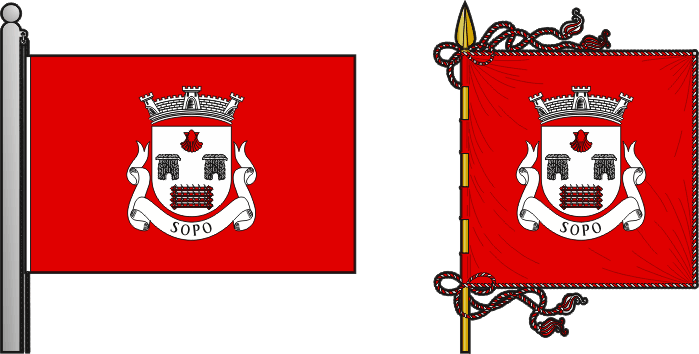 Bandeira e estandarte da freguesia de Sopo - Sopo civil parish, flag and banner