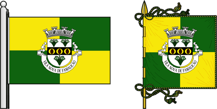 Bandeira e estandarte do Município de Vila Nova de Famalicão - Vila Nova de Famalicão municipal flag and banner Bandeira e estandarte do Município de Vila Nova de Famalicão - Vila Nova de Famalicão municipal flag and banner