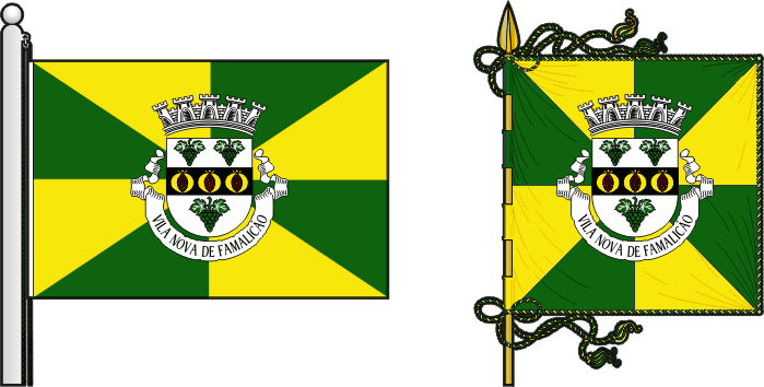 Bandeira e estandarte do Município de Vila Nova de Famalicão - Vila Nova de Famalicão municipal flag and banner Bandeira e estandarte do Município de Vila Nova de Famalicão - Vila Nova de Famalicão municipal flag and banner