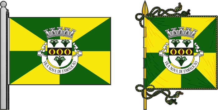Bandeira e estandarte do Município de Vila Nova de Famalicão - Vila Nova de Famalicão municipal flag and banner Bandeira e estandarte do Município de Vila Nova de Famalicão - Vila Nova de Famalicão municipal flag and banner