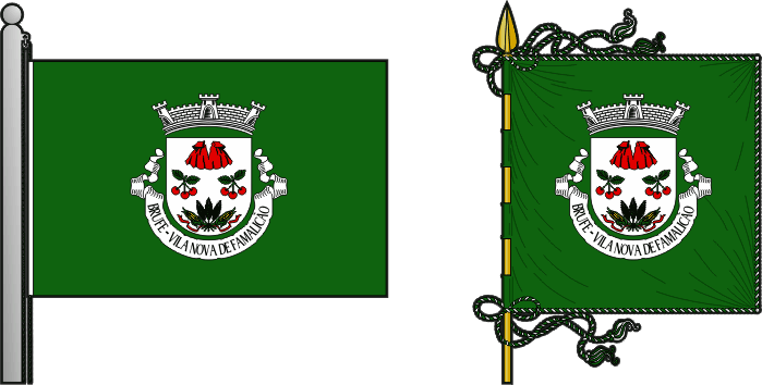 Bandeira e estandarte da freguesia de Brufe - Brufe civil parish, flag and banner Bandeira e estandarte da freguesia de Brufe - Brufe civil parish, flag and banner