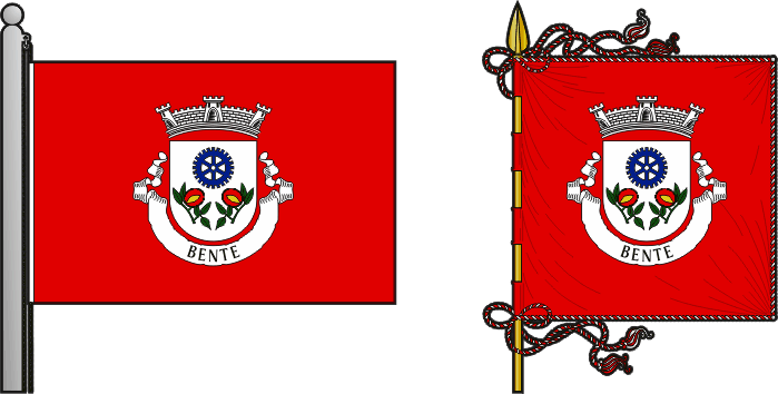 Bandeira e estandarte da antiga freguesia de Bente - Bente former civil parish, flag and banner Bandeira e estandarte da antiga freguesia de Bente - Bente former civil parish, flag and banner