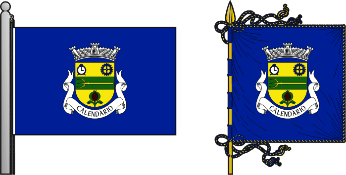 Bandeira e estandarte da antiga freguesia de Calendário - Calendário former civil parish, flag and banner