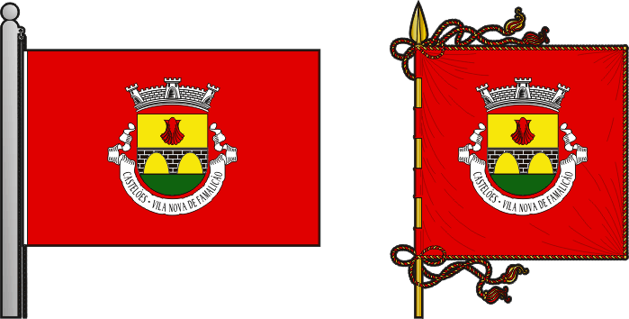 Bandeira e estandarte da freguesia de Castelões - Castelões civil parish, flag and banner Bandeira e estandarte da freguesia de Castelões - Castelões civil parish, flag and banner