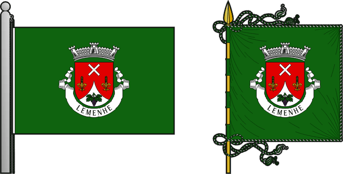 Bandeira e estandarte da antiga freguesia de Lemenhe - Lemenhe former civil parish, flag and banner Bandeira e estandarte da antiga freguesia de Lemenhe - Lemenhe former civil parish, flag and banner