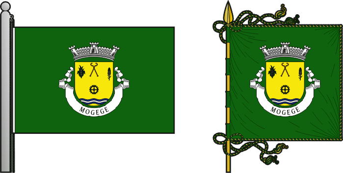 Bandeira e estandarte da freguesia de Mogege - Mogege civil parish, flag and banner Bandeira e estandarte da freguesia de Mogege - Mogege civil parish, flag and banner