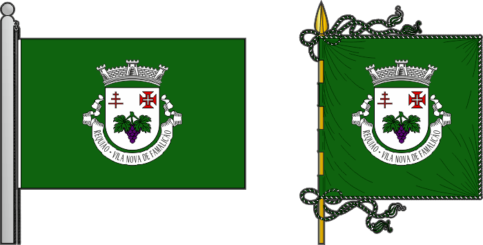 Bandeira e estandarte da freguesia de Requião - Requião civil parish, flag and banner Bandeira e estandarte da freguesia de Requião - Requião civil parish, flag and banner