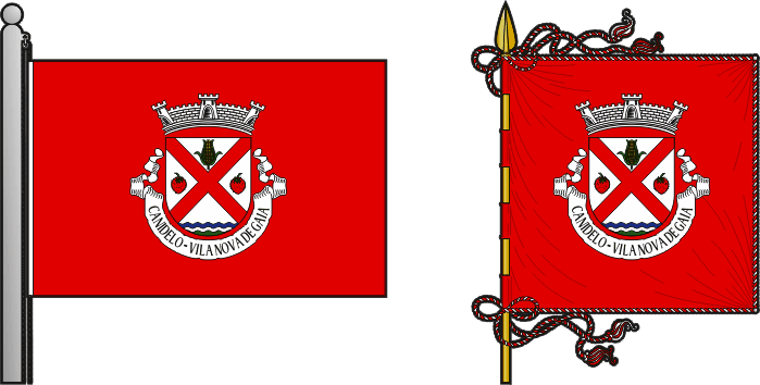 Bandeira e estandarte da freguesia de Canidelo - Canidelo civil parish, flag and banner