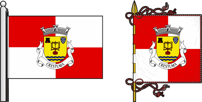 Bandeira e estandarte da antiga freguesia de Crestuma - Crestuma former civil parish, flag and banner Bandeira e estandarte da antiga freguesia de Crestuma - Crestuma former civil parish, flag and banner