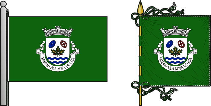 Bandeira e estandarte da antiga freguesia de Sandim - Sandim former civil parish, flag and banner
