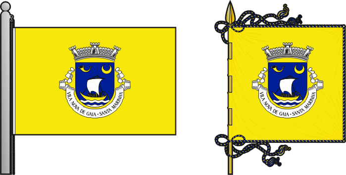 Bandeira e estandarte da antiga freguesia de Vila Nova de Gaia (Santa Marinha) - Vila Nova de Gaia (Santa Marinha) former civil parish, flag and banner Bandeira e estandarte da antiga freguesia de Vila Nova de Gaia (Santa Marinha) - Vila Nova de Gaia (Santa Marinha) former civil parish, flag and banner