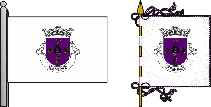 Bandeira e estandarte da antiga freguesia de Sermonde - Sermonde former civil parish, flag and banner Bandeira e estandarte da antiga freguesia de Sermonde - Sermonde former civil parish, flag and banner