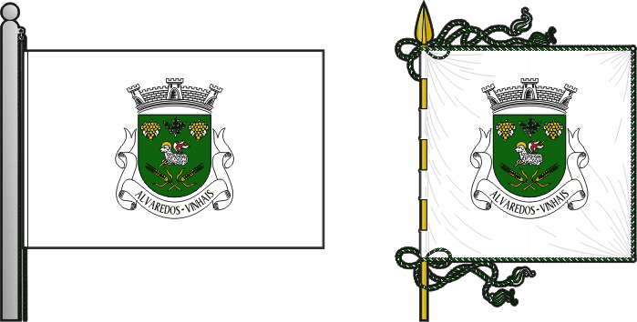 Bandeira e estandarte da antiga freguesia de Alvaredos - Alvaredos former civil parish, flag and banner Bandeira e estandarte da antiga freguesia de Alvaredos - Alvaredos former civil parish, flag and banner
