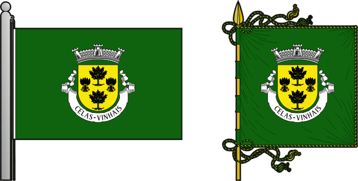 Bandeira e estandarte da freguesia de Celas - Celas civil parish, flag and banner Bandeira e estandarte da freguesia de Celas - Celas civil parish, flag and banner