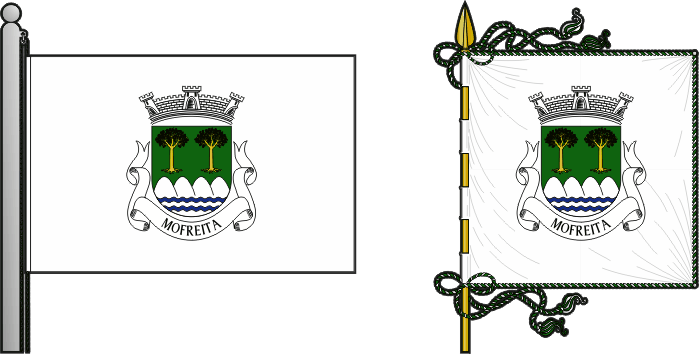 Bandeira e estandarte da antiga freguesia de Mofreita - Mofreita former civil parish, flag and banner Bandeira e estandarte da antiga freguesia de Mofreita - Mofreita former civil parish, flag and banner