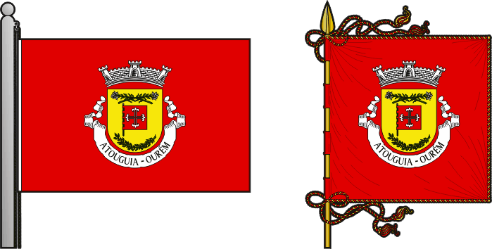 Bandeira e estandarte da freguesia de Atouguia - Atouguia civil parish, flag and banner